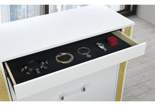 LOGAN WHITE GOLD DRESSER