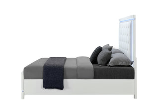 ALINA WHITE FULL BED WITH LED