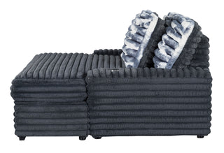 U8291 GREY LOUNGER SOFA WITH USB