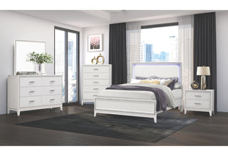 LILY WHITE KING BED GROUP