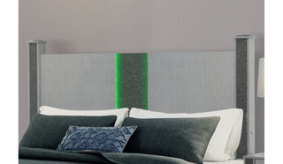 LOGAN SILVER FULL BED WITH LED AND SPEAKERS