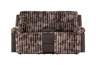 U6028 BROWN CONSOLE RECLINING LOVESEAT