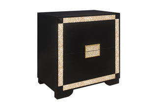 BLAKE BLACK/GOLD NIGHTSTAND
