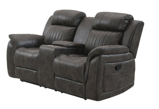 U8517 GREY CONSOLE RECLINING LOVESEAT