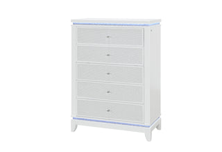 ALINA WHITE CHEST W/ LED