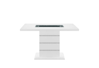 MONACO WHITE RECTANGULAR BAR TABLE
